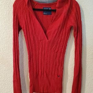 Red small American eagle sweater